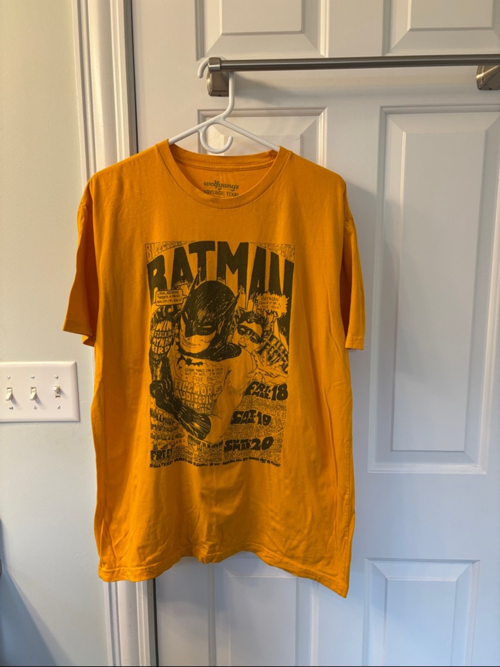 Batman Graphic Tee in Mustard Yellow